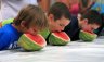 Watermelon-eating contest. - Photo by Jane Thomas